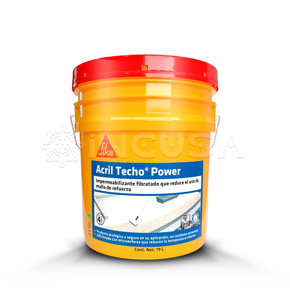 Imper Sika Acril Techo Power 4 Año Blanco Cub 19 L