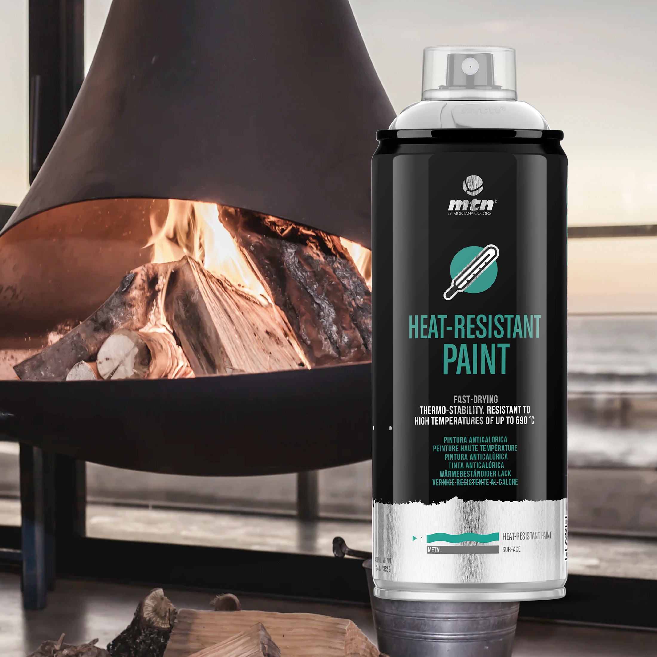 Incusa Incusa - Montana PRO Alta Temperatura Plata 400ml